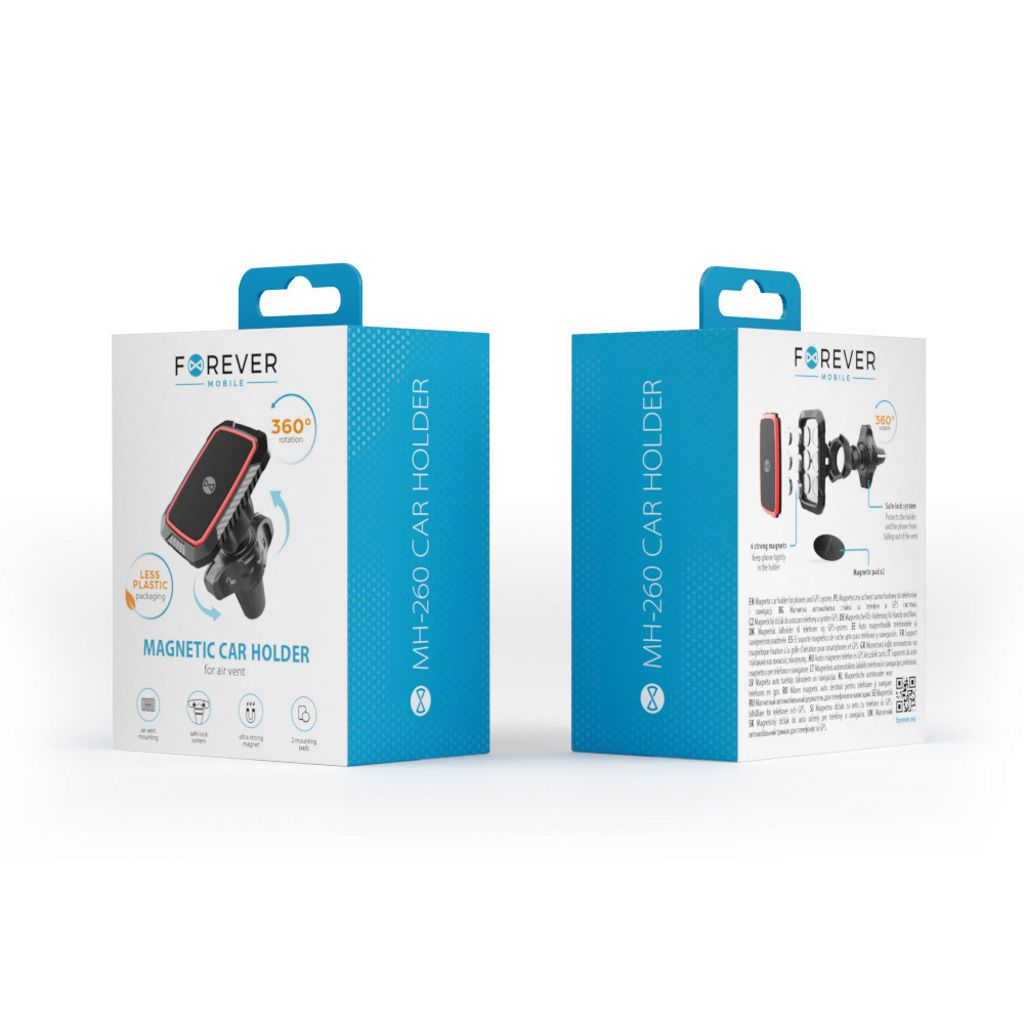 Forever MH-260 Magnetisk Telefonholder Bilventilasjon - Svart