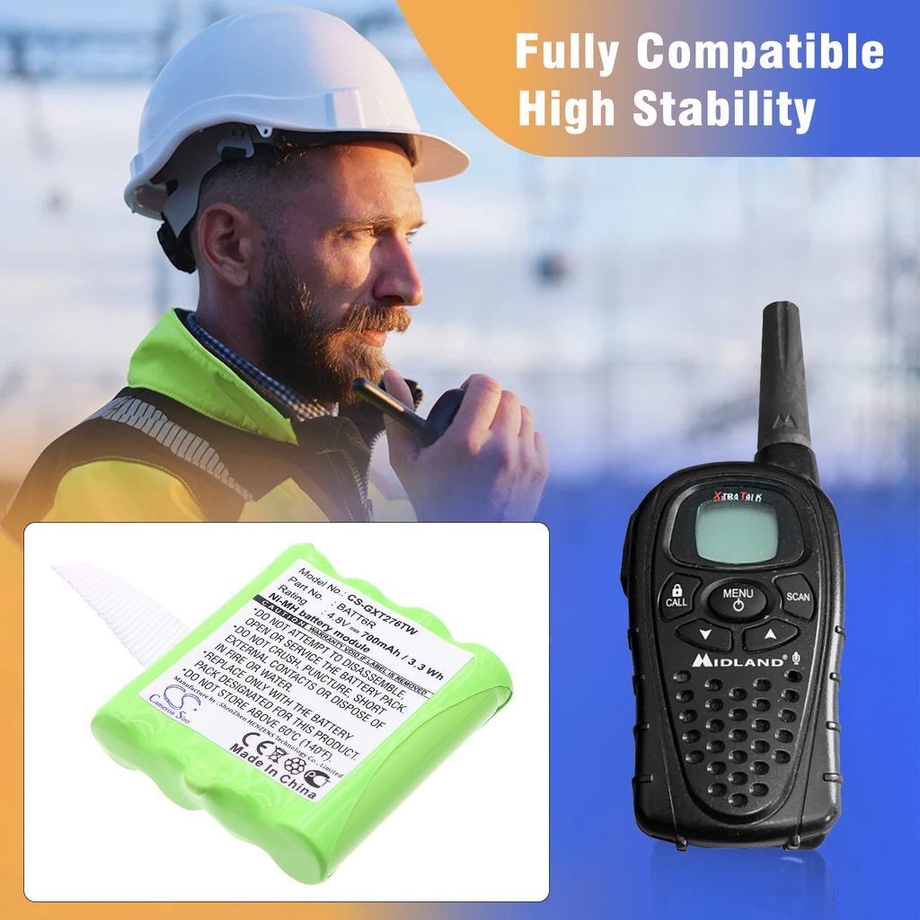 Midland LXT410, 4.8V, 700 mAh