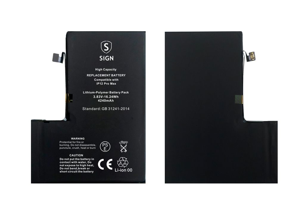 iPhone 12 Pro Max:n suurikapasiteettinen akku - 4240 mAh