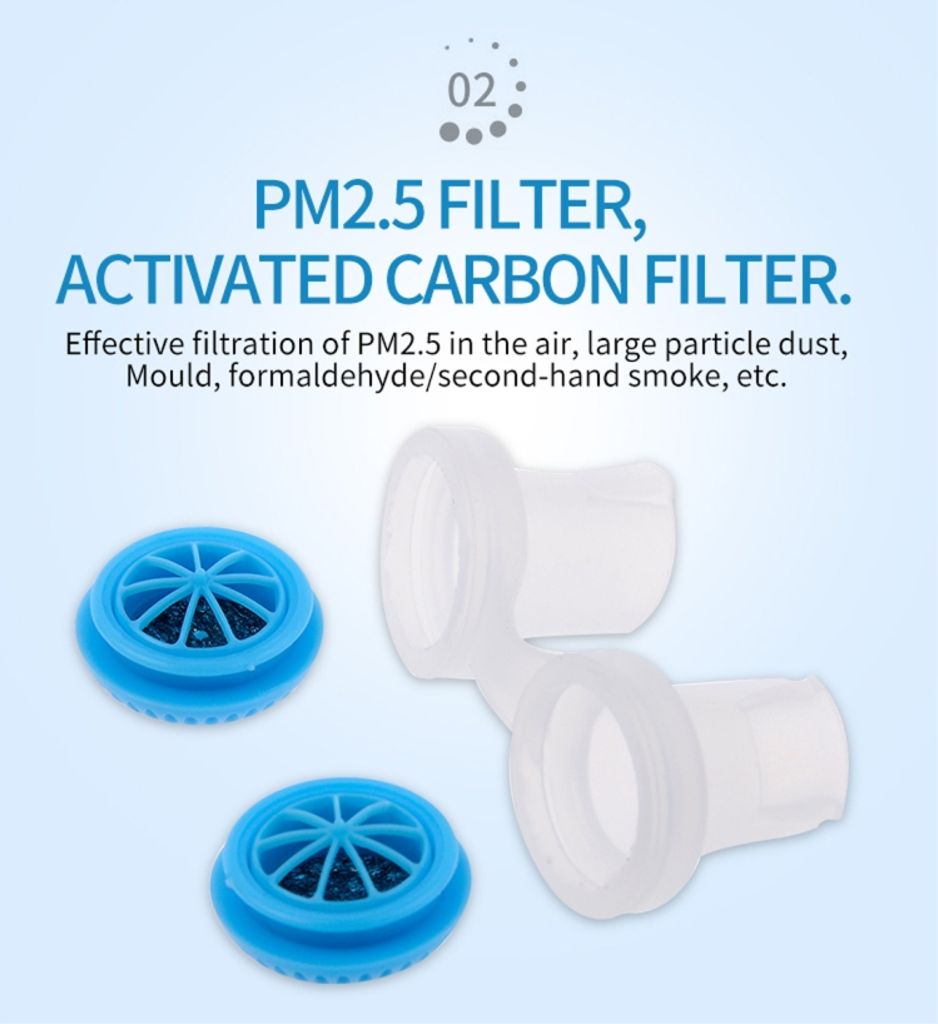 2-in-1 kuorsausta ehkäisevä nenän ilmanpuhdistin – valkoinen