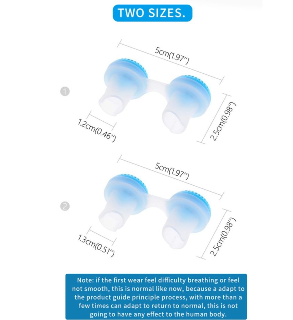 2-in-1 kuorsausta ehkäisevä nenän ilmanpuhdistin – valkoinen