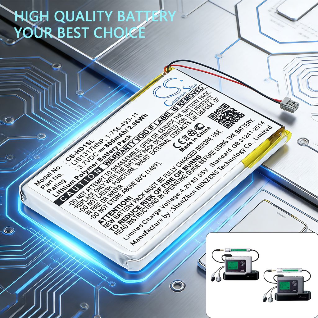 PMPSYHD1 för Sony, 3.7V, 800 mAh