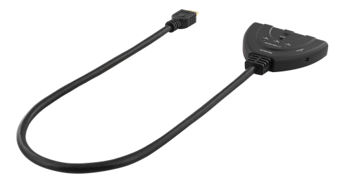 Deltaco HDMI Switch, 3 in 1 ut, 4K, Ultra HD - Svart