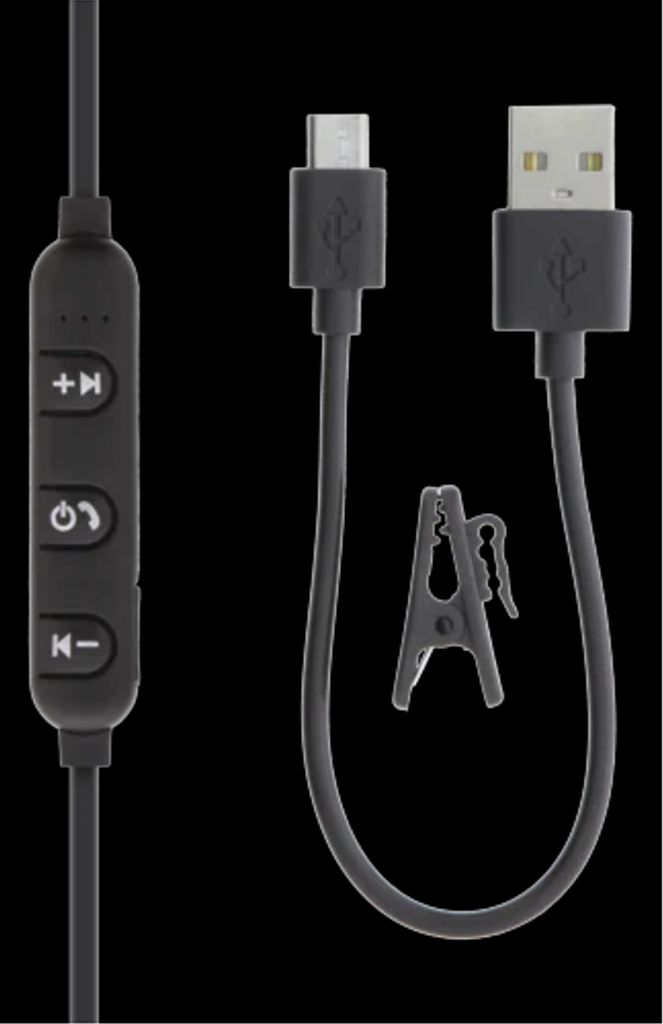 Streetz BT120 stay-in-ear BT-hörlurar med mikrofon och kontroll – svart