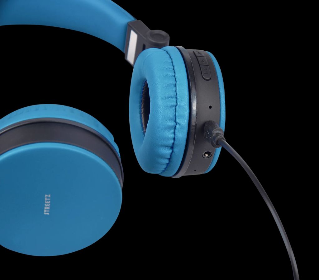 Streetz kokoontaitettavat korvakuulokkeet BT-kuulokkeet – sininen