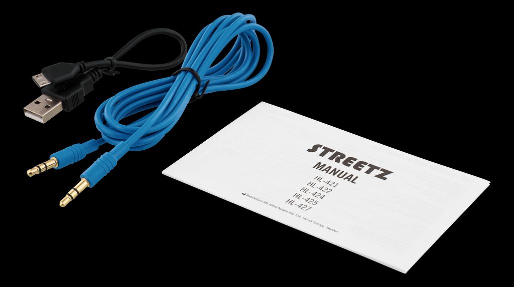 Streetz kokoontaitettavat korvakuulokkeet BT-kuulokkeet – sininen