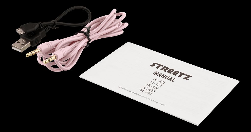 Streetz kokoontaitettavat Bluetooth-kuulokkeet korvalle - pinkki