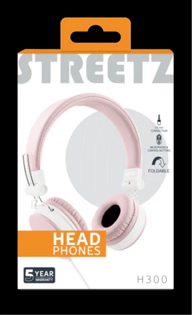 Streetz-kuulokkeet mikrofonilla ja kaukosäätimellä - pinkki