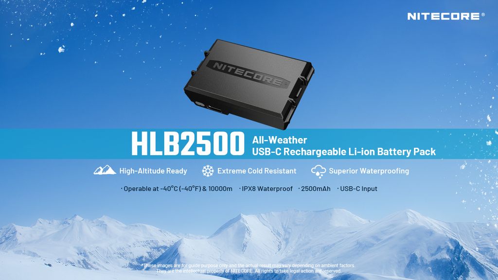 Nitecore HLB2500 Li-ion 2500mAh 3,8V oppladbart batteri