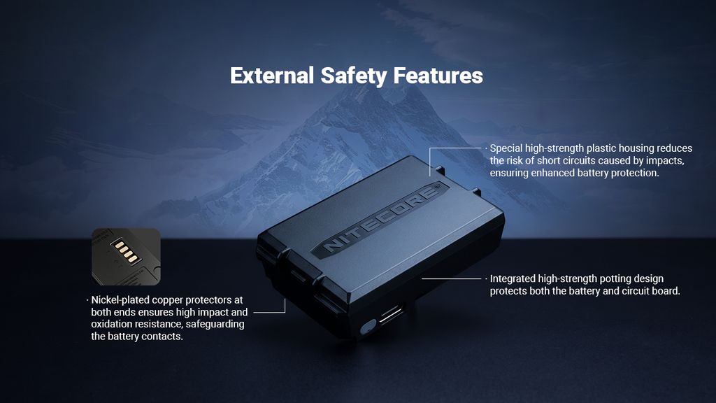 Nitecore HLB2500 Li-ion 2500mAh 3,8V oppladbart batteri
