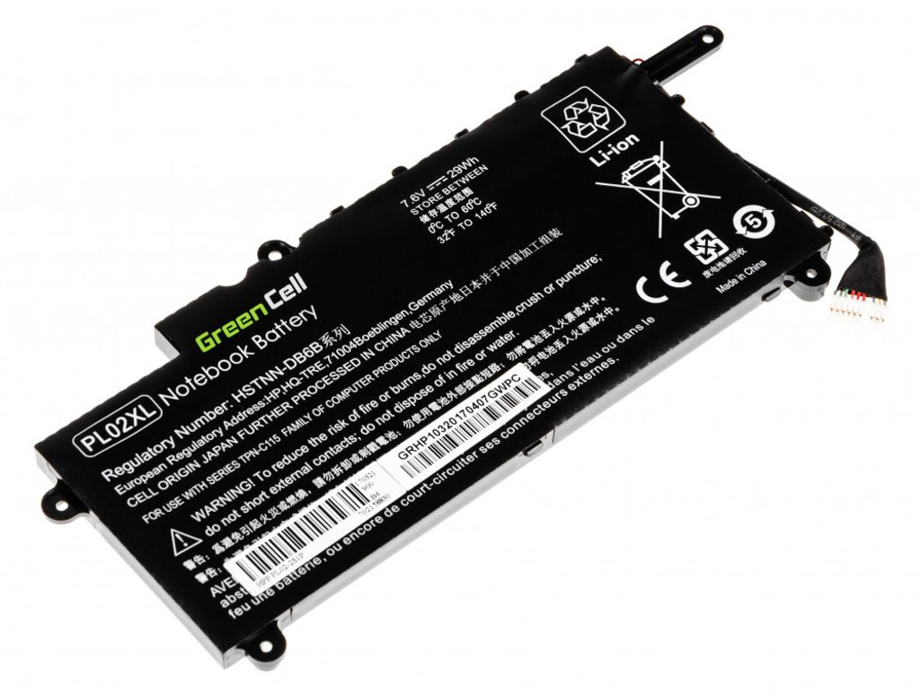 Green Cell-batteri til HP Pavilion x360 11-N HP x360 310 G1 osv., 7,6V 3400mAh