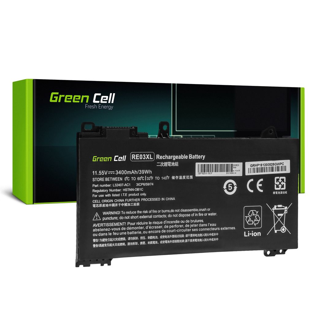 Green Cell RE03XL Akku HP ProBook 430/440/445/450/455 G6/G7