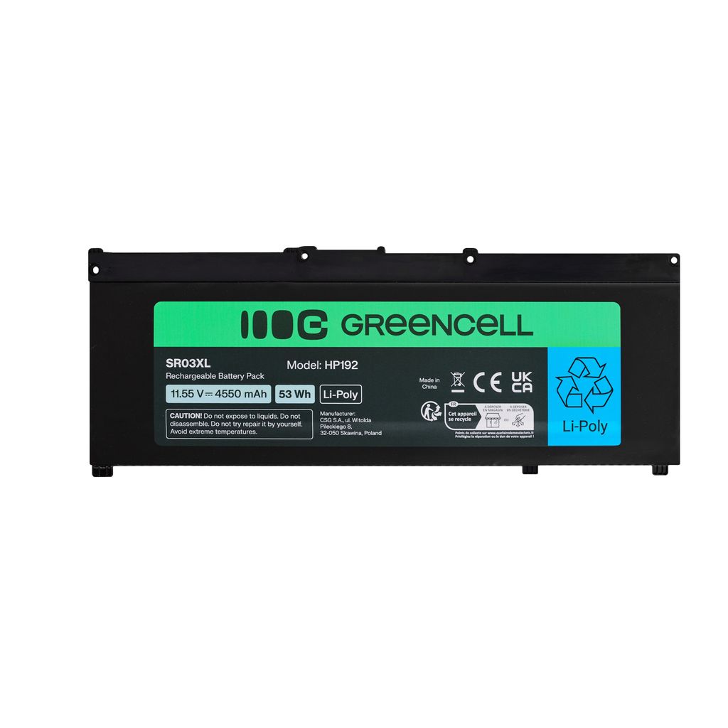 Green Cell-batteri til HP SR03XL HP Pavilion Gaming 15