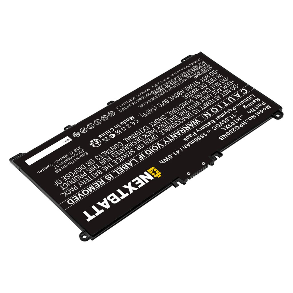 HT03XL för HP, 11.55V, 3550 mAh