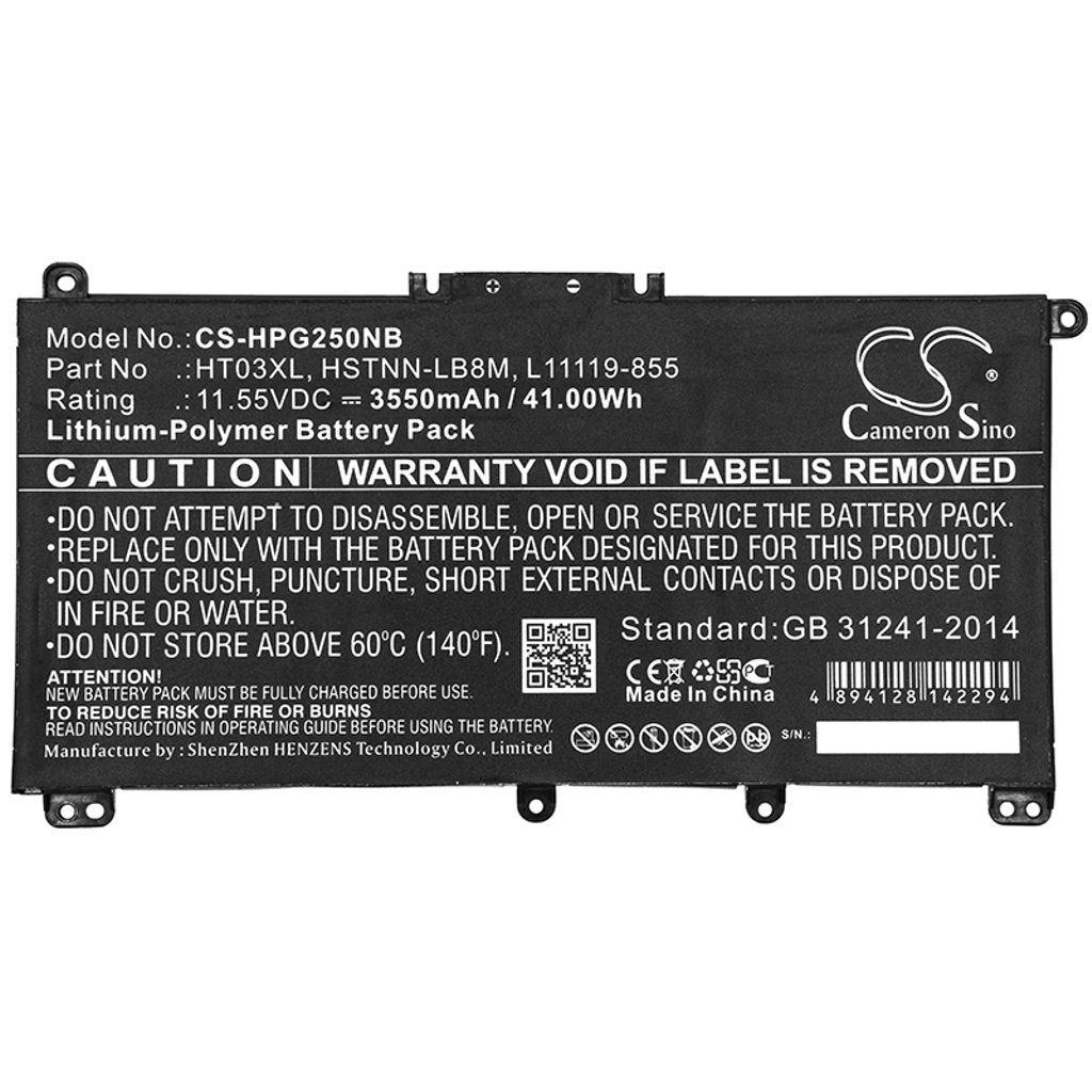 TPN-I132 for HP, 11.55V, 3550 mAh