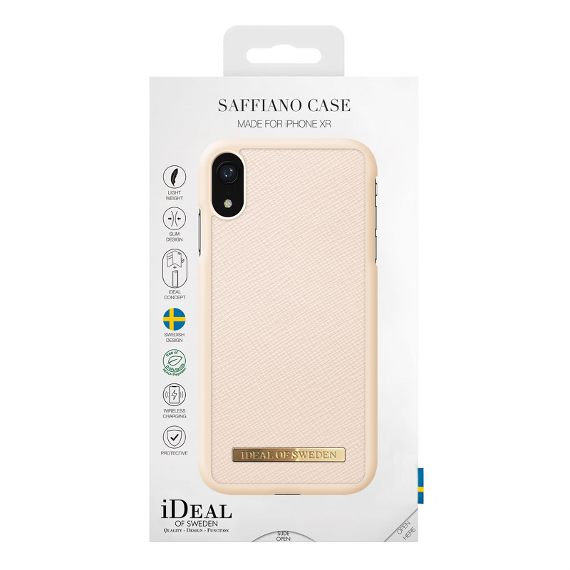 iDeal Fashion Saffiano iPhone XR kuori - Beige