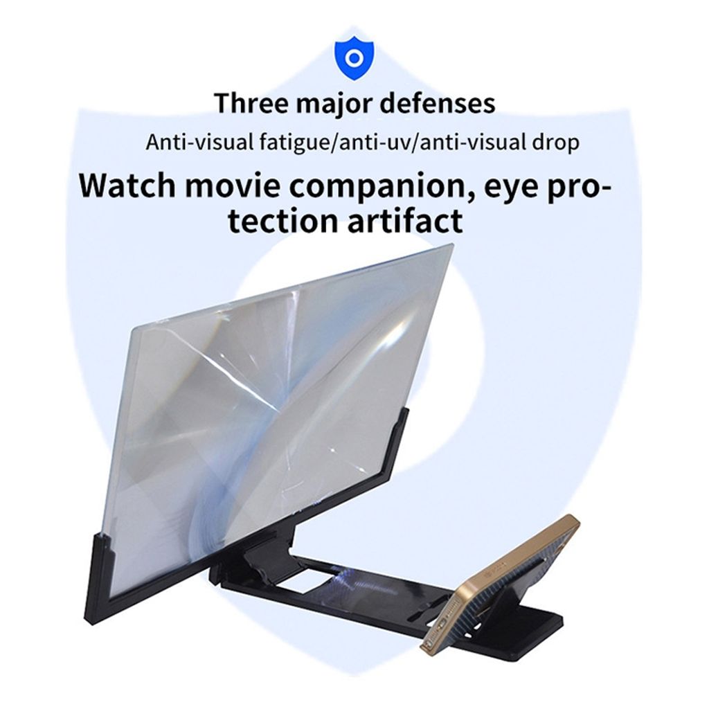 F3 universal förstorare till mobilskärm med stativ – Vit