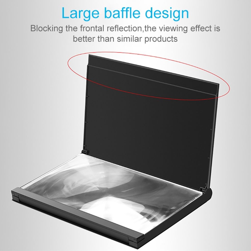 F18 Universal 12" Foldbar Skærmforstørrelsesglas med Bogdesign – Blå