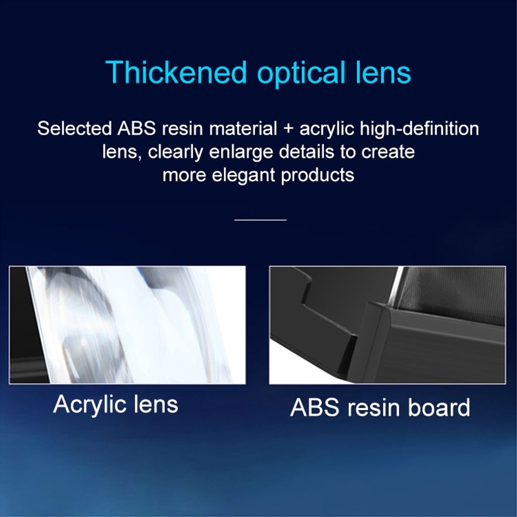 F18 Universal 12" Foldbar Skærmforstørrelsesglas med Bogdesign – Blå