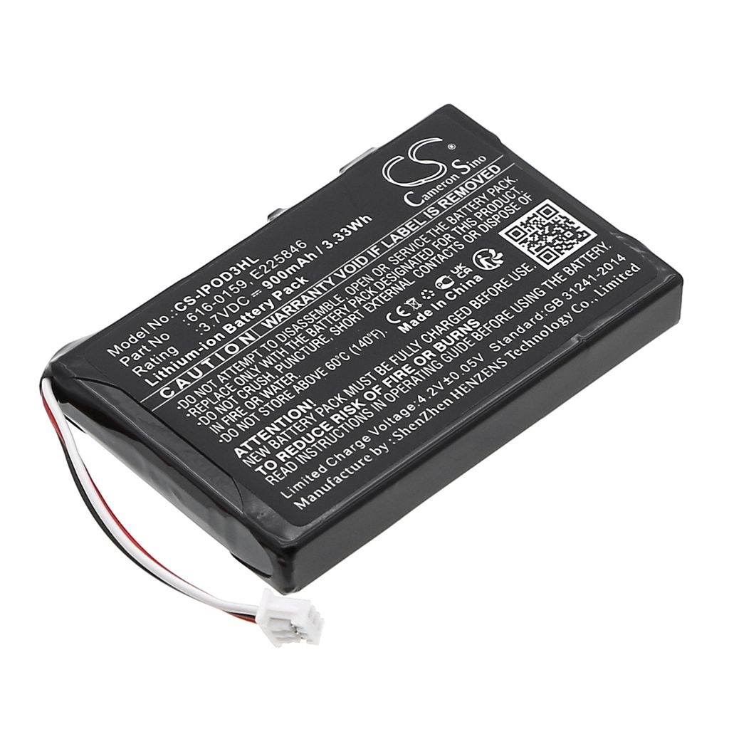 Apple iPOD 3th Generation, 3.7V, 900 mAh