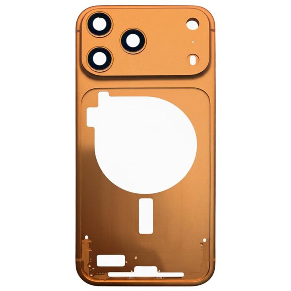 iPhone 17 Pro Max Midtramme med kameralinsedeksel - Cosmic Orange