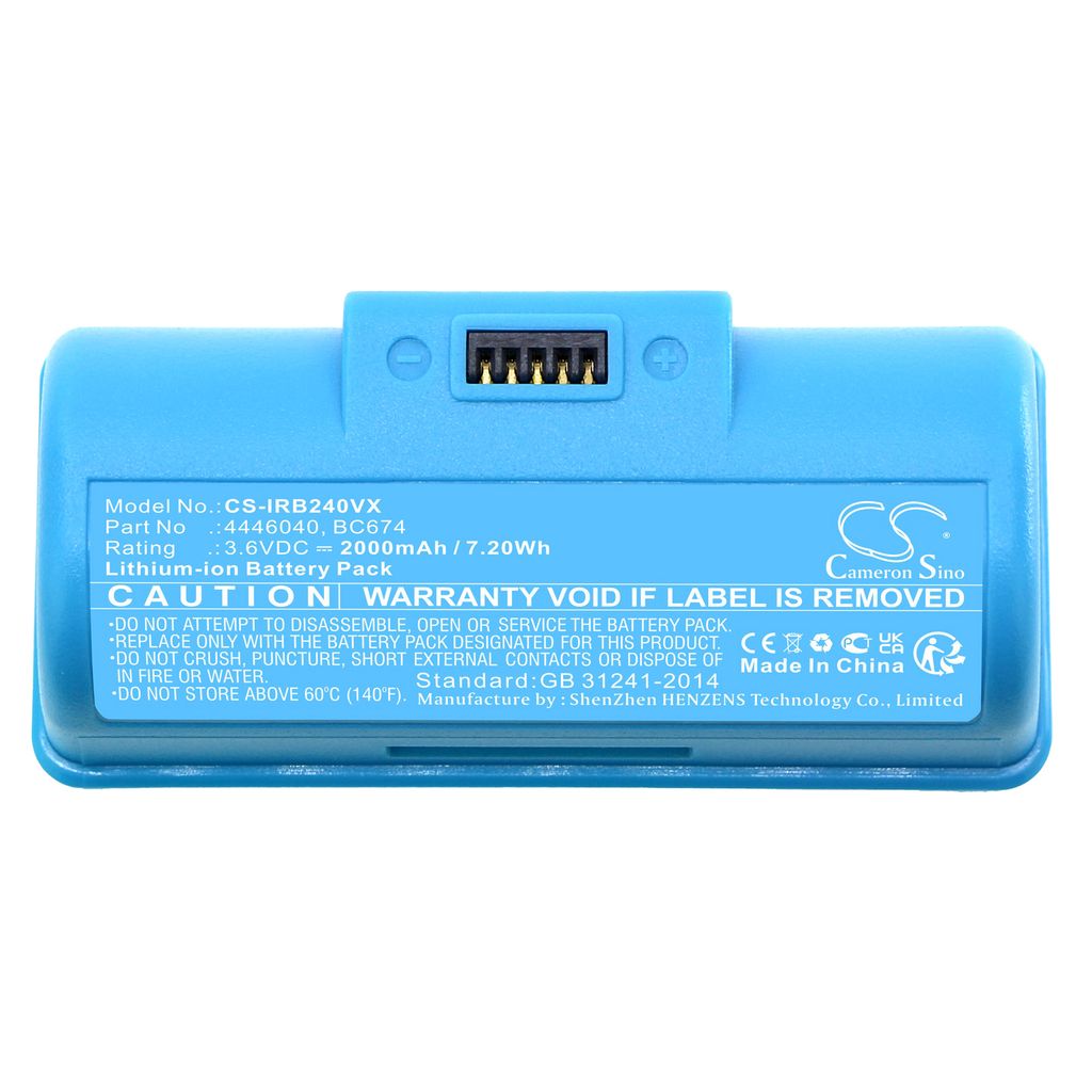 Irobot Braava Jet 240, 3.6V, 2000 mAh