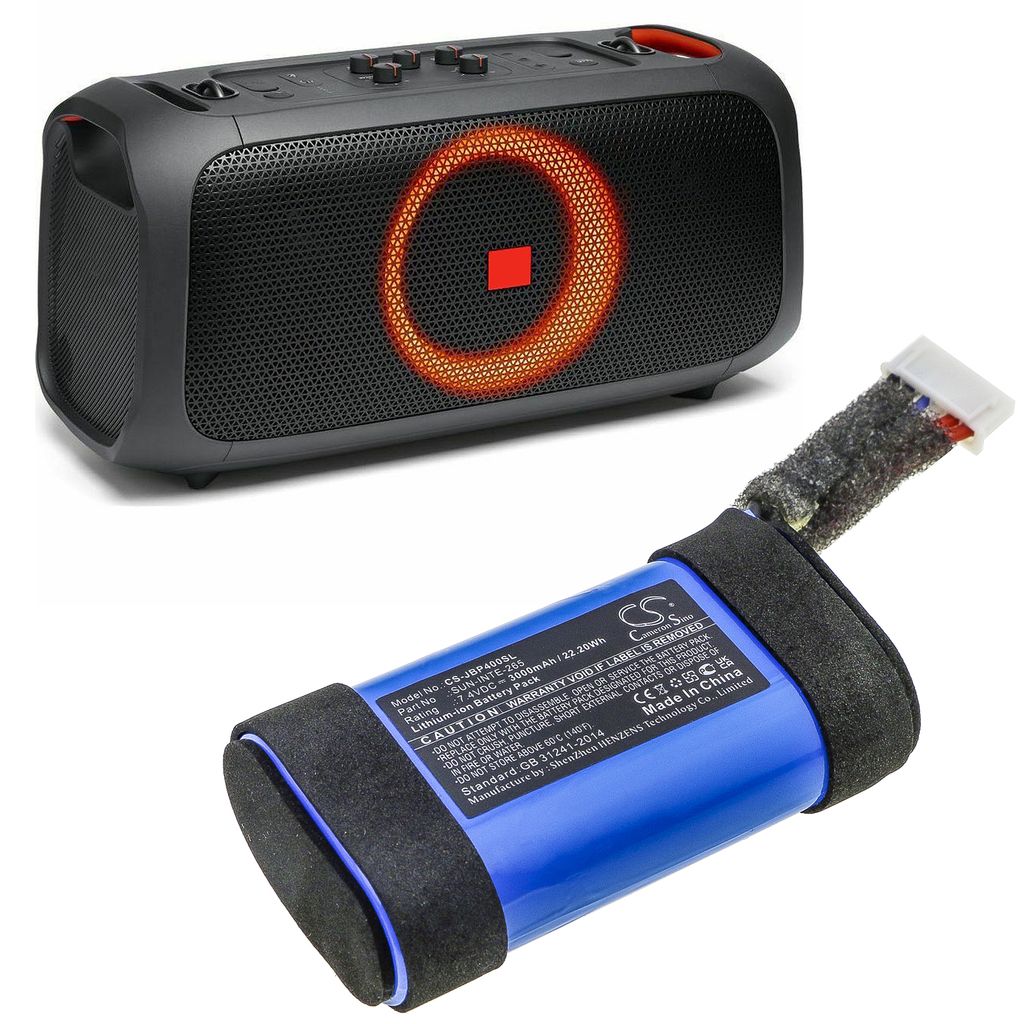 JBL PartyBox On-The-Go, 7.4V, 3000 mAh