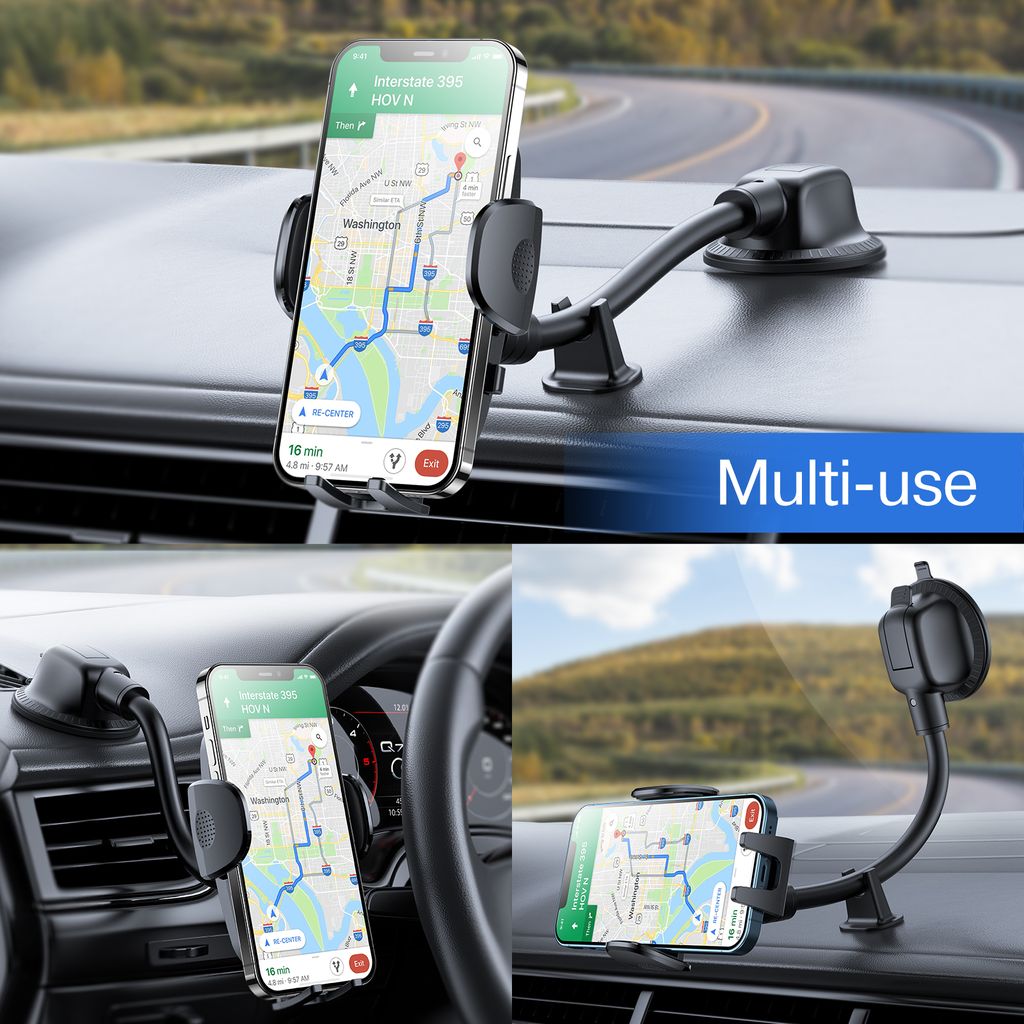 Joyroom mobilholder med fleksibel arm for dashbord/bil