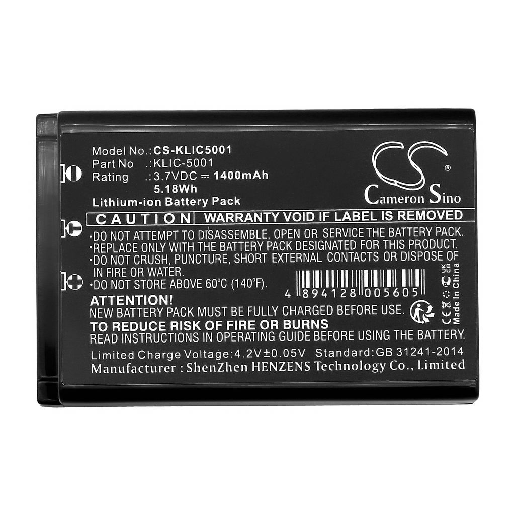 KLIC-5001 ersättningsbatteri
