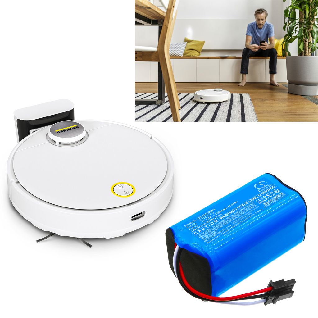 Batteri til Karcher RCV 2 etc.