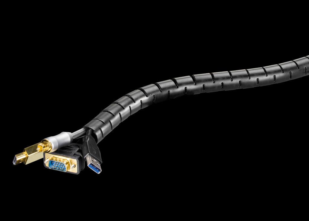 Deltaco nylon kabelstrømpe 2,5 m – svart