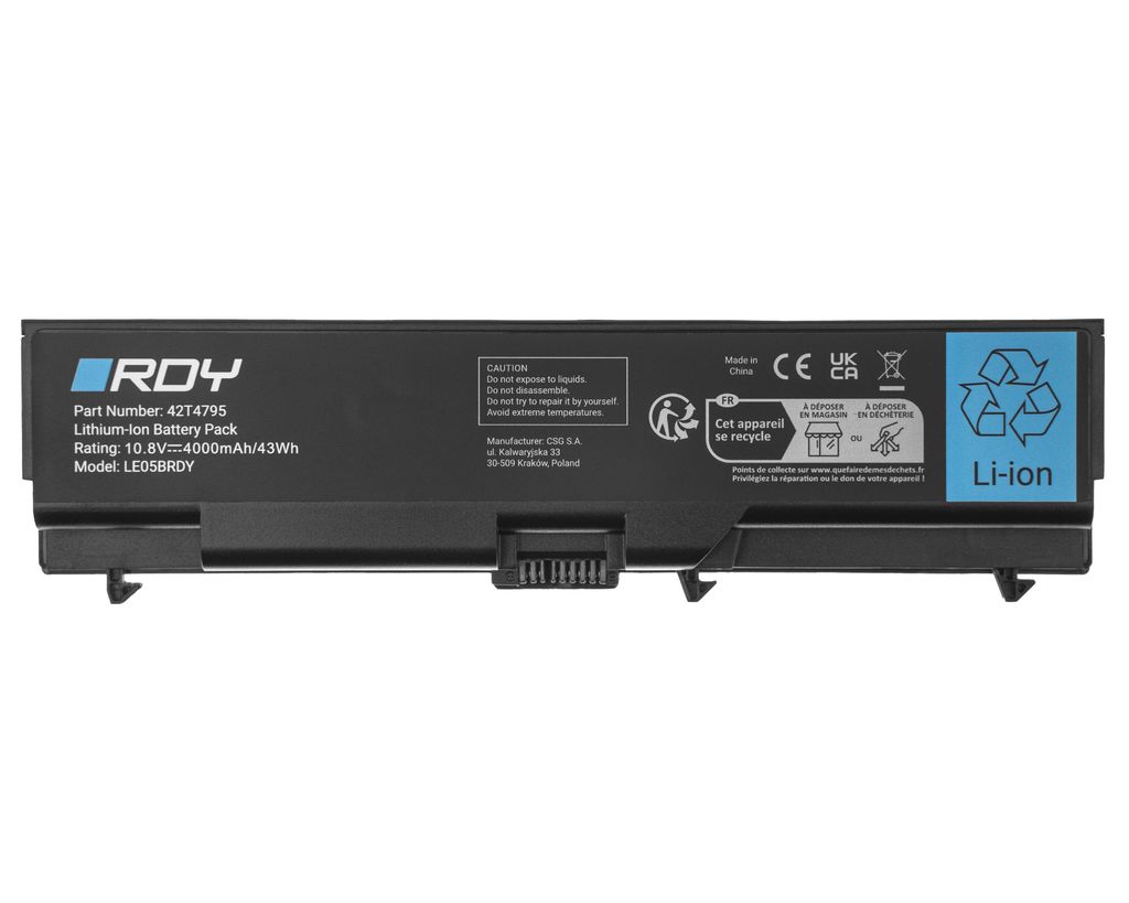 RDY Laptop Batteri 42T4235 42T4795 til Lenovo ThinkPad L510 L512 L520 SL410 osv.