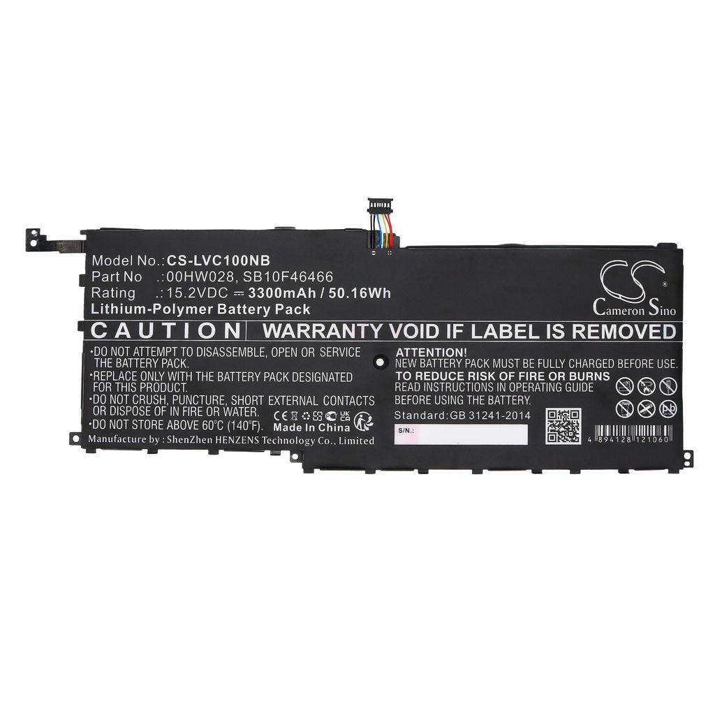 Lenovo ThinkPad X1 Carbon 4th Gen 20FB, 15.2V, 3440 mAh