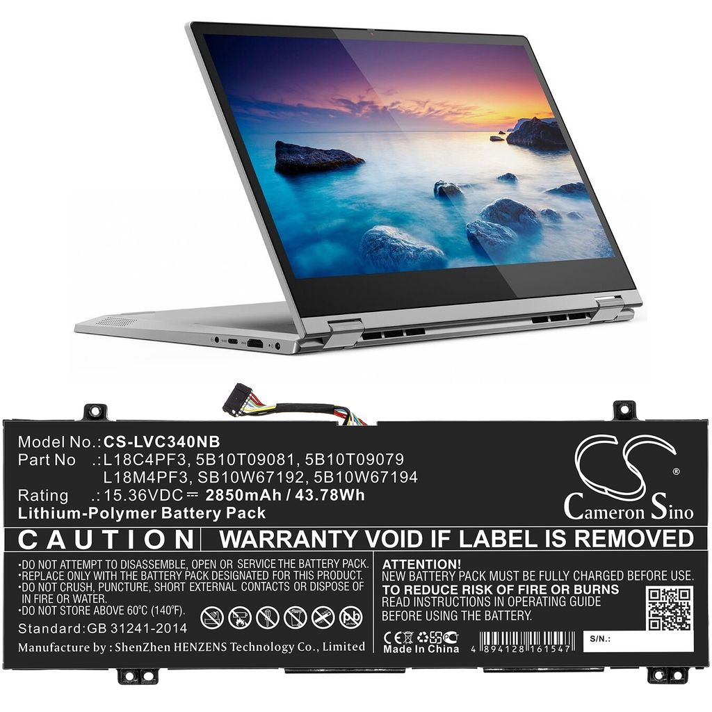 SB10W67311 för Lenovo, 15.36V, 2850 mAh