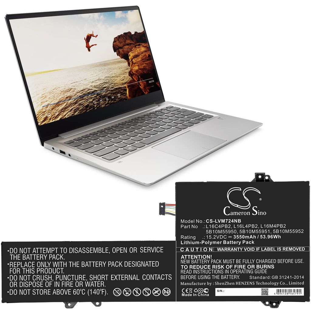 L16M4PB2 för Lenovo, 15.2V, 3550 mAh