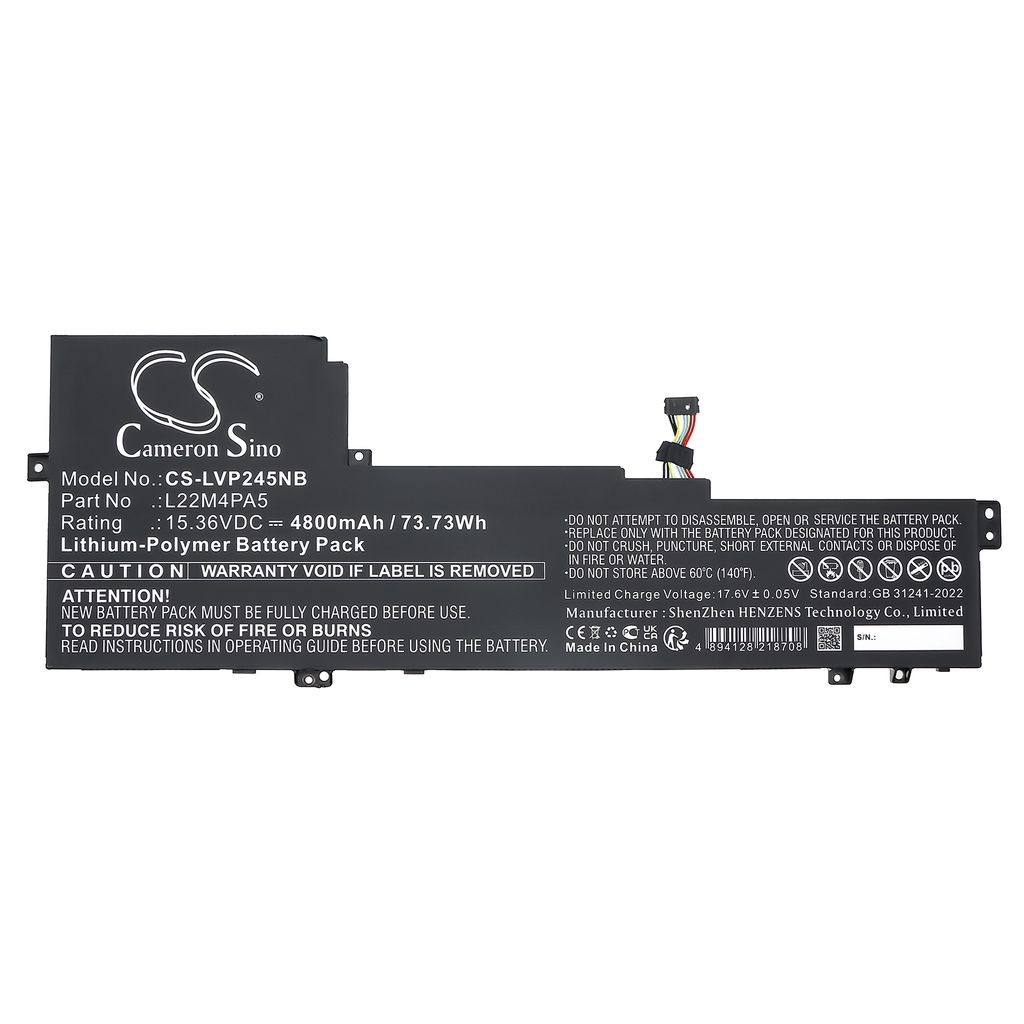 IdeaPad Slim 5 16ABR8 82XG006SBM, 15.36V, 4800mAh