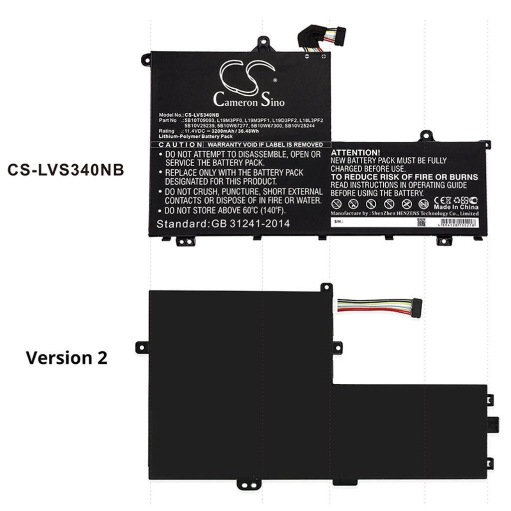 SB10W67288 for Lenovo, 11.4V, 3200 mAh