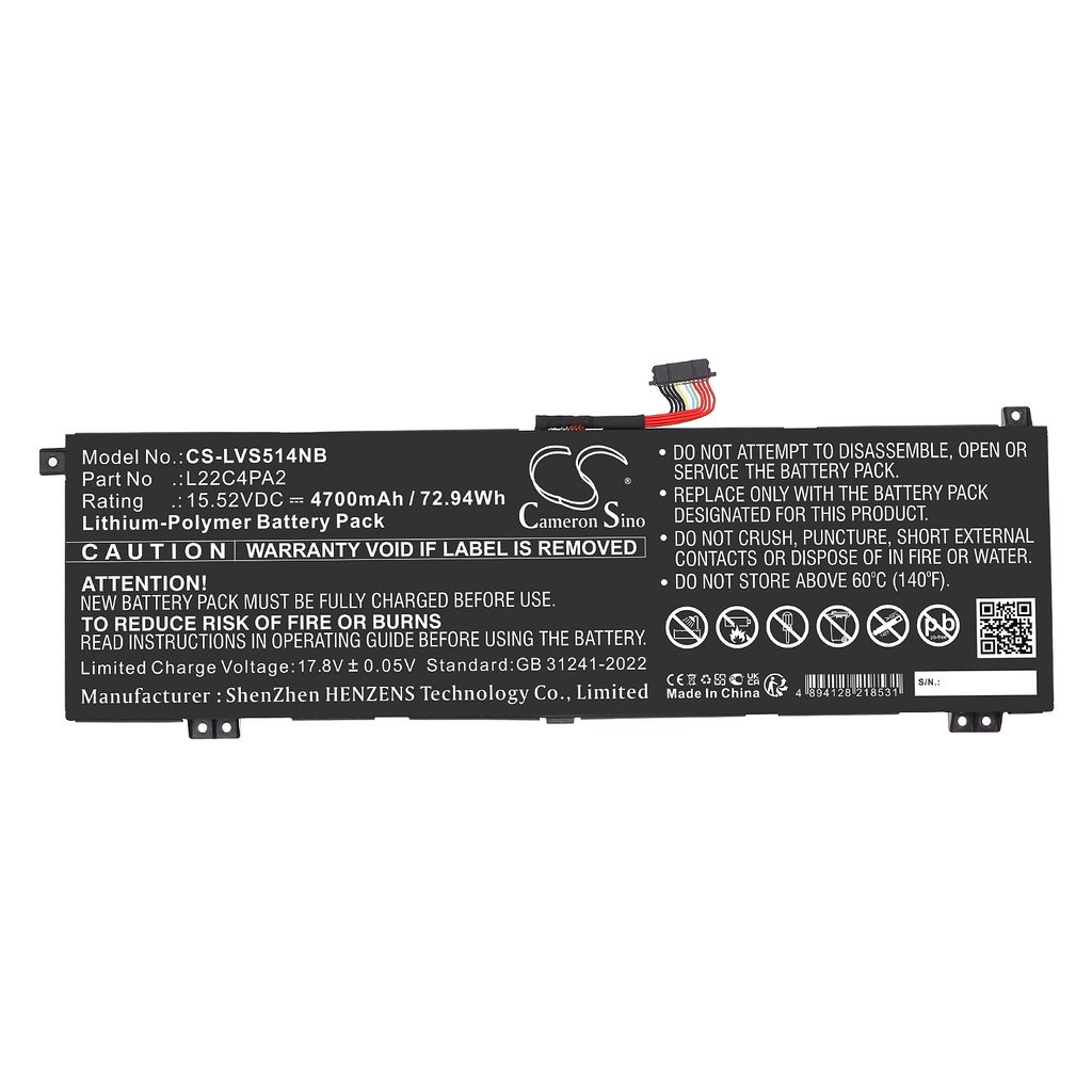 Legion Slim 5 14APH8-82Y5004UPB, 15.52V, 4700mAh