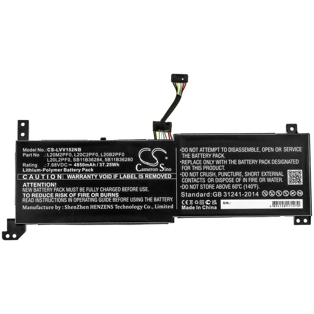 Lenovo IdeaPad 3 15ITL6, 7.68V, 4850 mAh