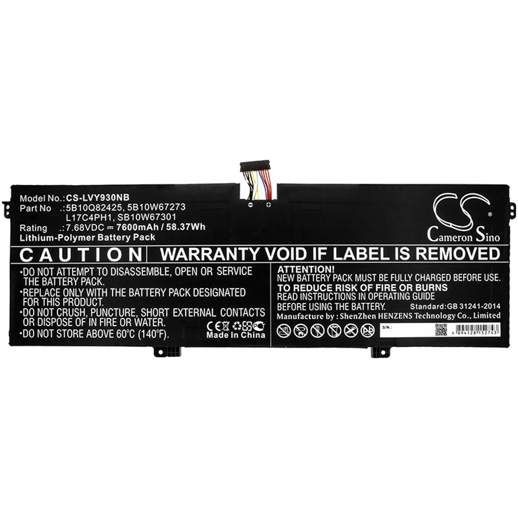Lenovo Yoga 7 Pro-13IKB, 7.68V, 7600 mAh