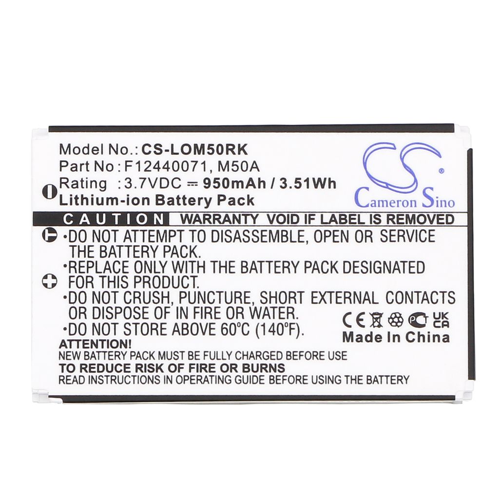 190304-2004 voor Logitech, 3,6 (3,7)V, 950mAh