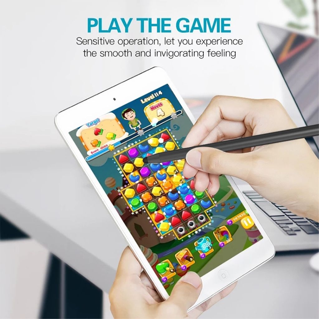 Universel kapacitiv styluspen – sort