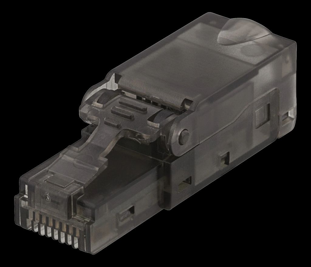 RJ45-kontakt Cat6A verktygsfri – grå
