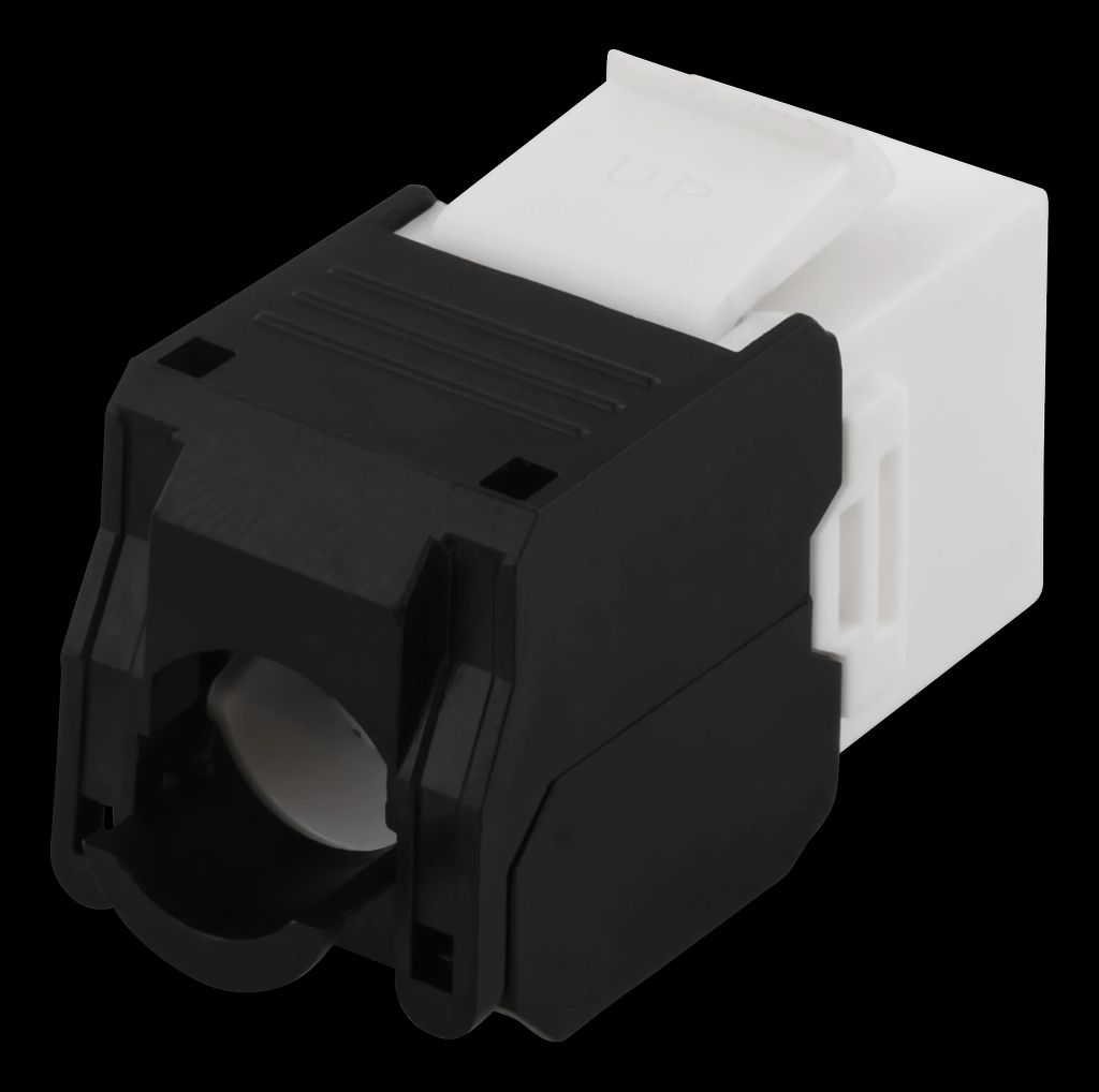 UTP Cat6a keystone connector Tool-free - Svart