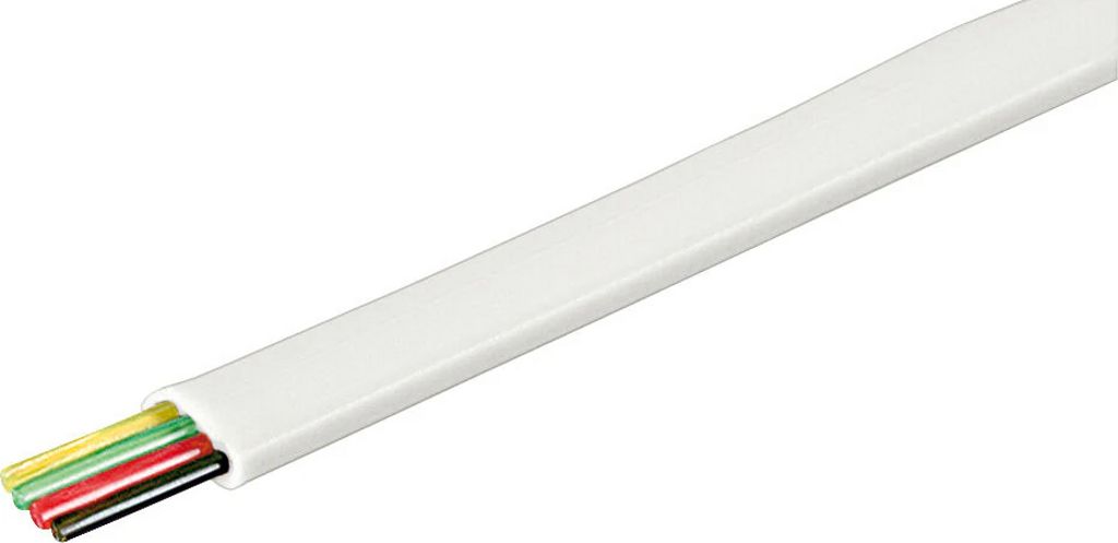Modulaarikaapeli 4P, kela, 100 m - valkoinen