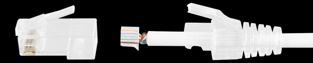 Deltaco RJ45-kontakt slim patchkabel Cat6a 28AWG UTP – 20 st