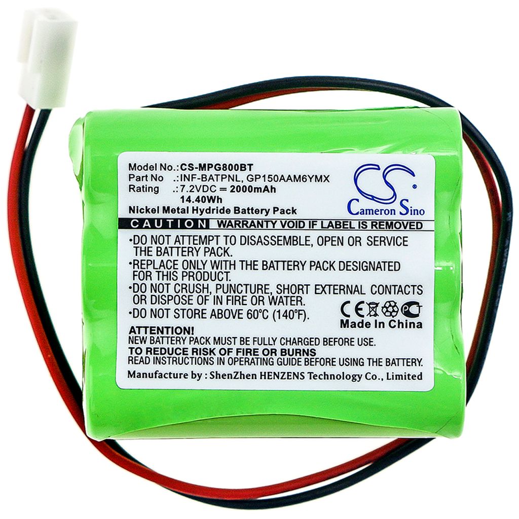 PG800 voor Marmitek, 7,2V, 2000mAh