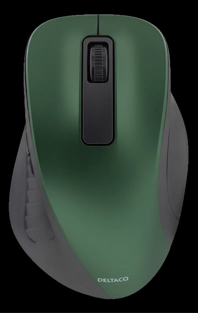 Deltaco Trådløs Ergonomisk Mus - Grøn