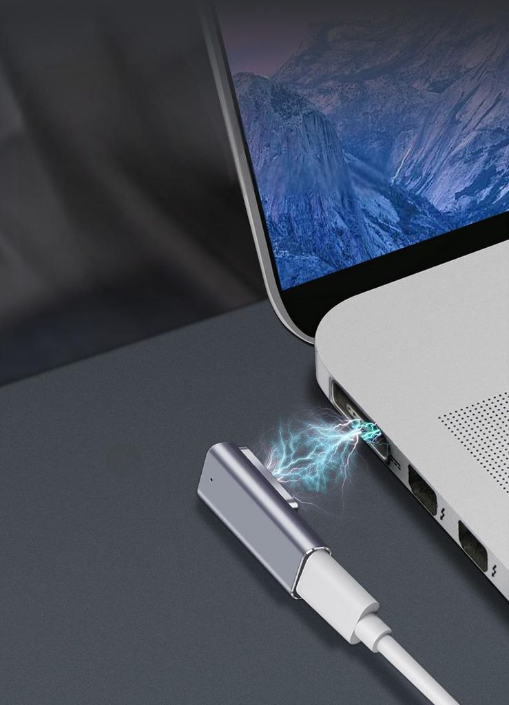 Magnetisk USB-C ladeadapter for Macbook Magsafe 2 med 100W kabel