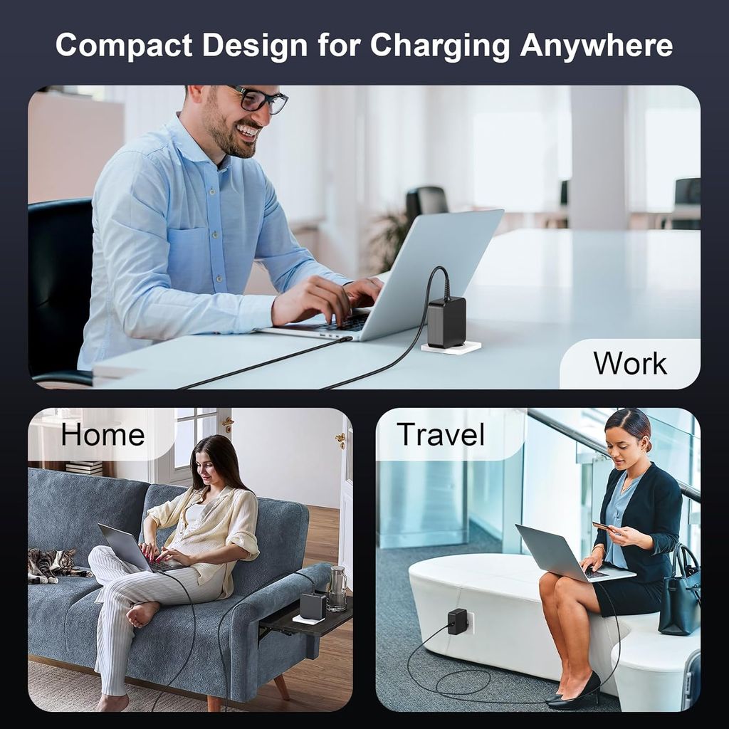 Kraftfull 65W USB-C Laddare för HP Laptops & Enheter